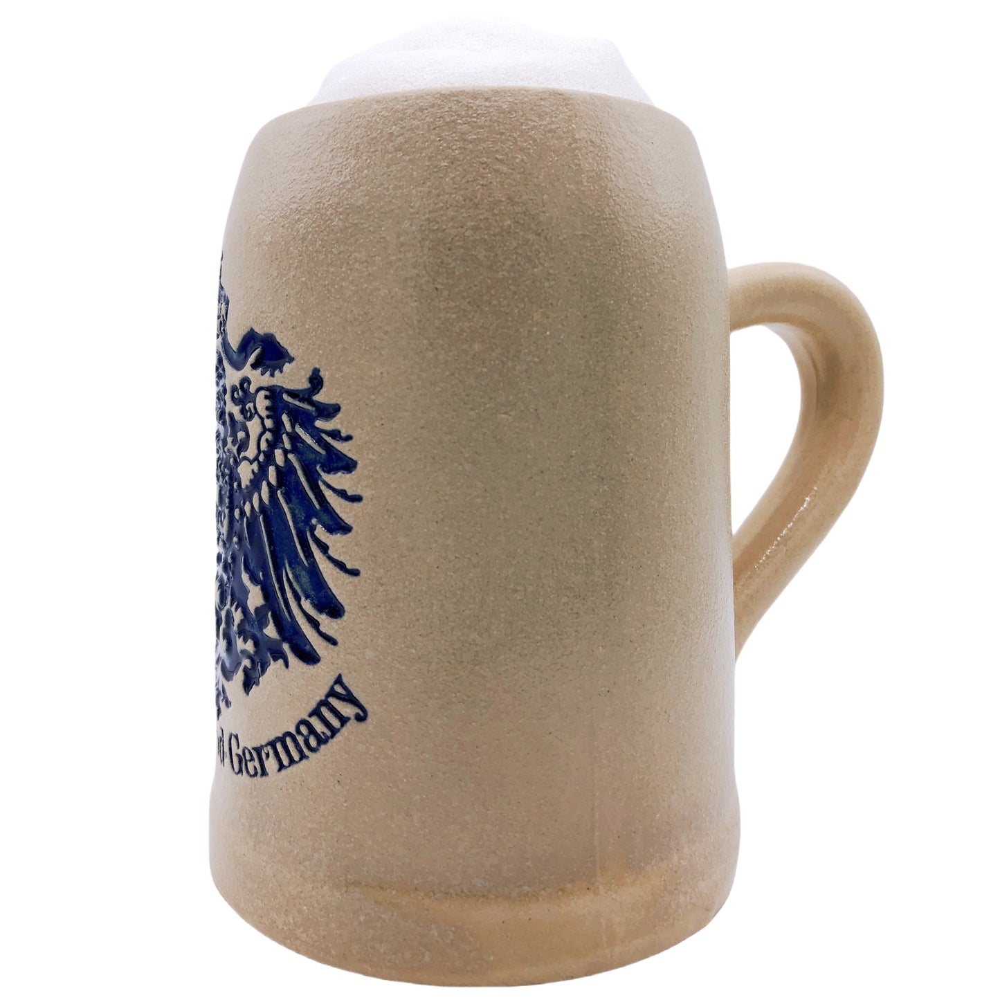 Bierkrug "Deutschland • Germany" 0,5L – Handgefertigter Steinkrug mit körniger Oberfläche