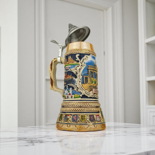 Deutschland Germany Bierkrug mit Deckel Brandenburger Tor Souvenir Geschenk