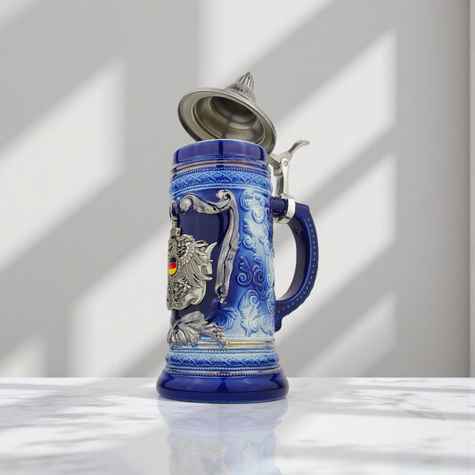 Deutschland Germany Bierkrug mit Deckel Metallmontur klassisches Souvenir