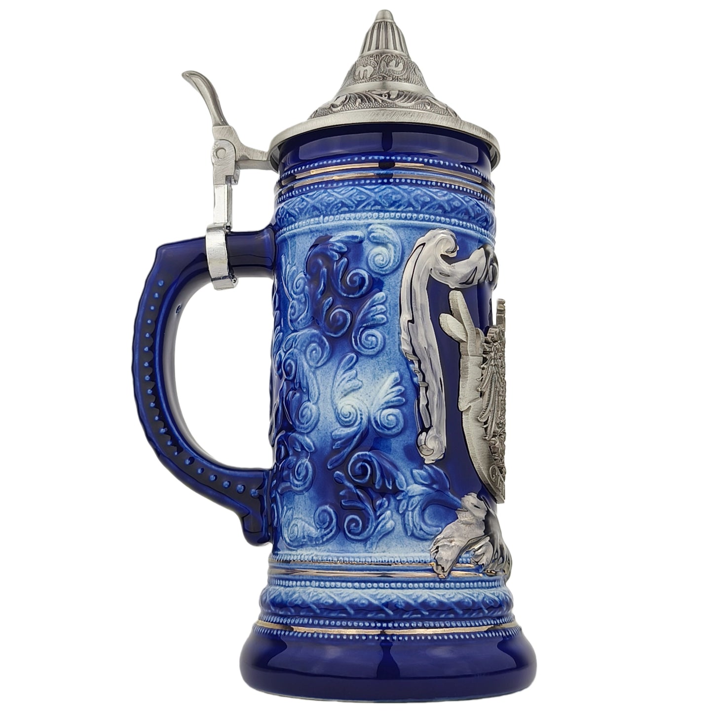 Deutschland Germany Bierkrug mit Deckel und Metallmontur