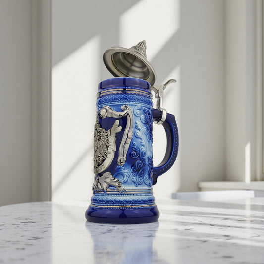 Bierkrug mit Deckel Deutschland Germany Geschenkidee klassisches Design