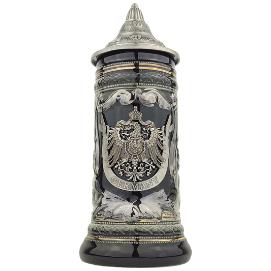 Deutschland Germany Bierkrug mit Zinndeckel