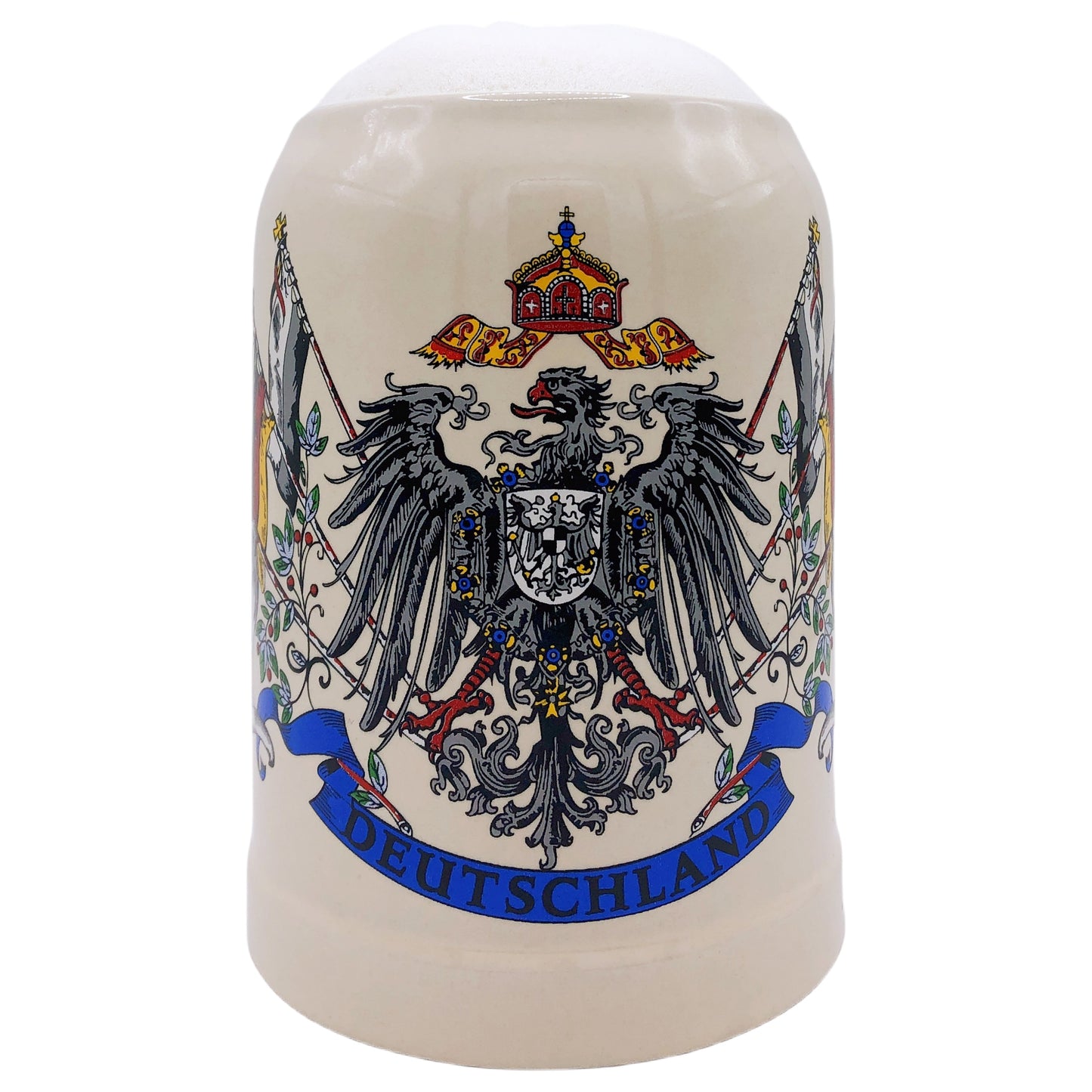 Bierkrug Deutschland 0,5L – Traditioneller Steinkrug – Klassisches Bierseidel – Ideal für Zuhause & Geschenk (Natur)