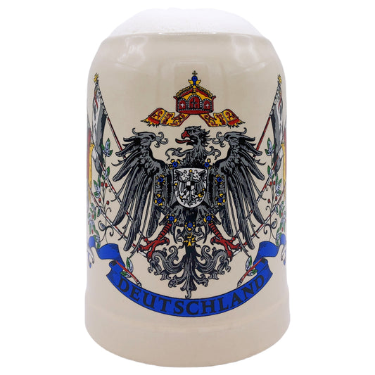 Bierkrug Deutschland 0,5L – Traditioneller Steinkrug – Klassisches Bierseidel – Ideal für Zuhause & Geschenk (Natur)