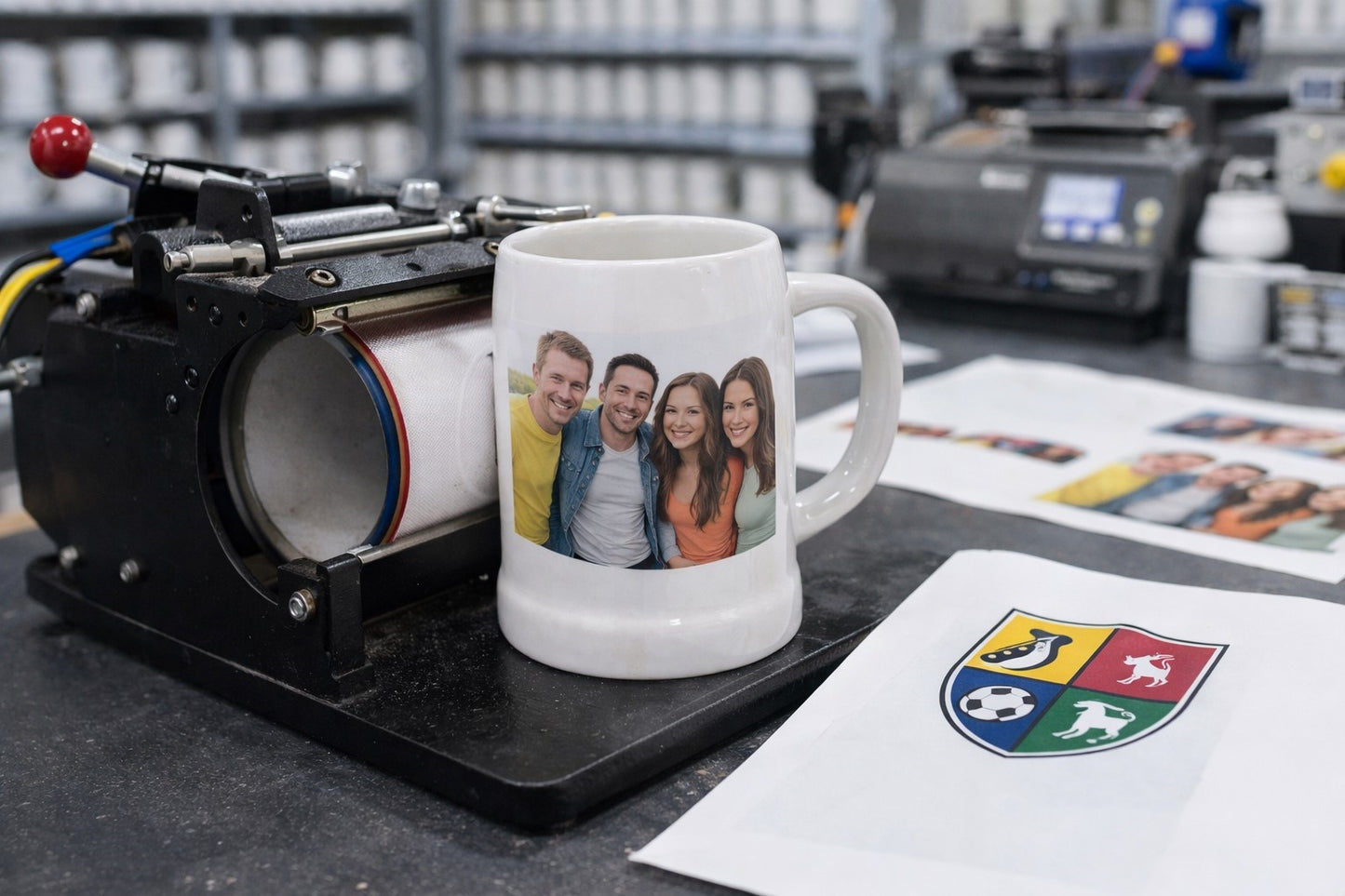 Bierkrug 0,5L (Weiß) – personalisierbar mit Ihrem Logo oder Foto