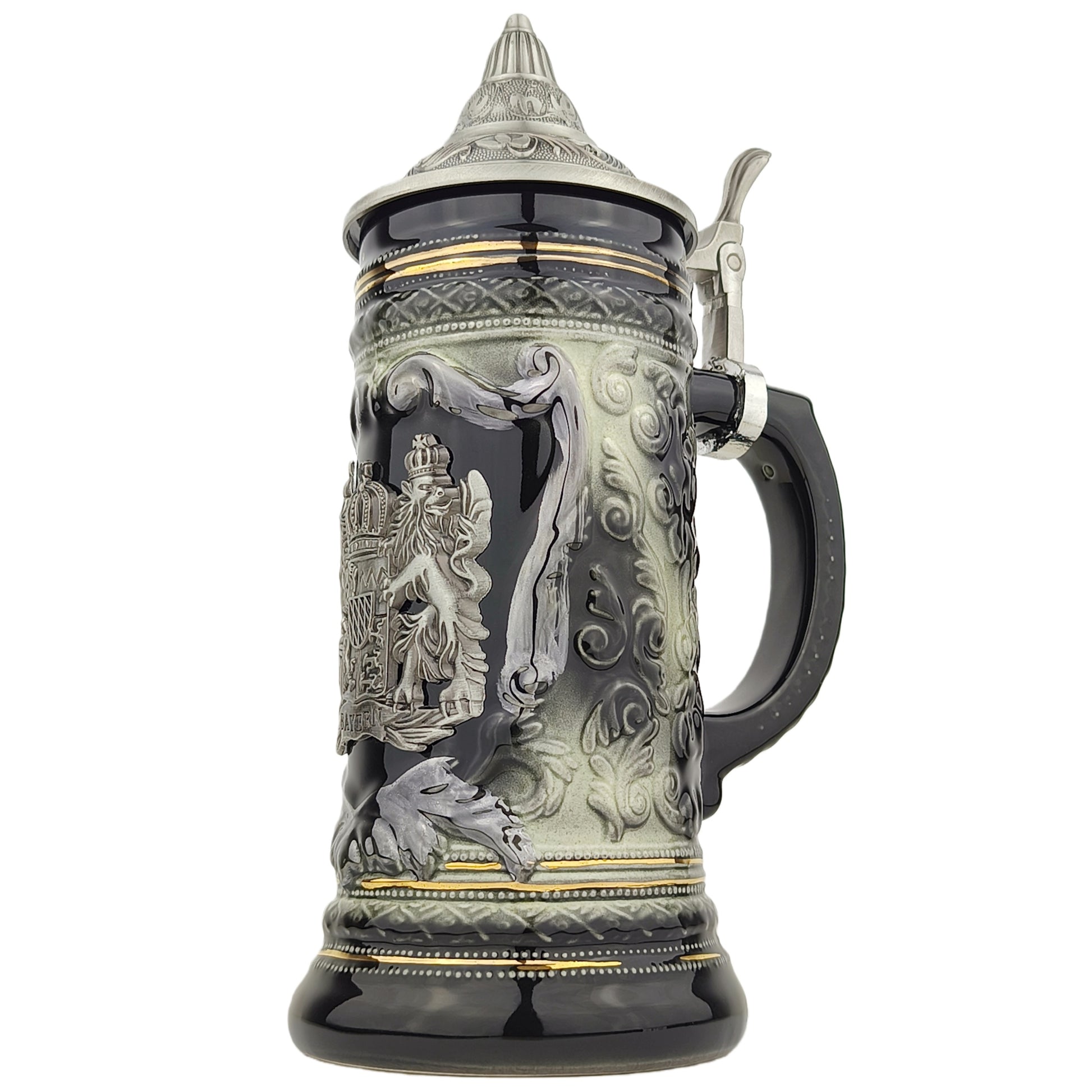 Bierkrug mit Deckel Deutschland traditionell gestaltet