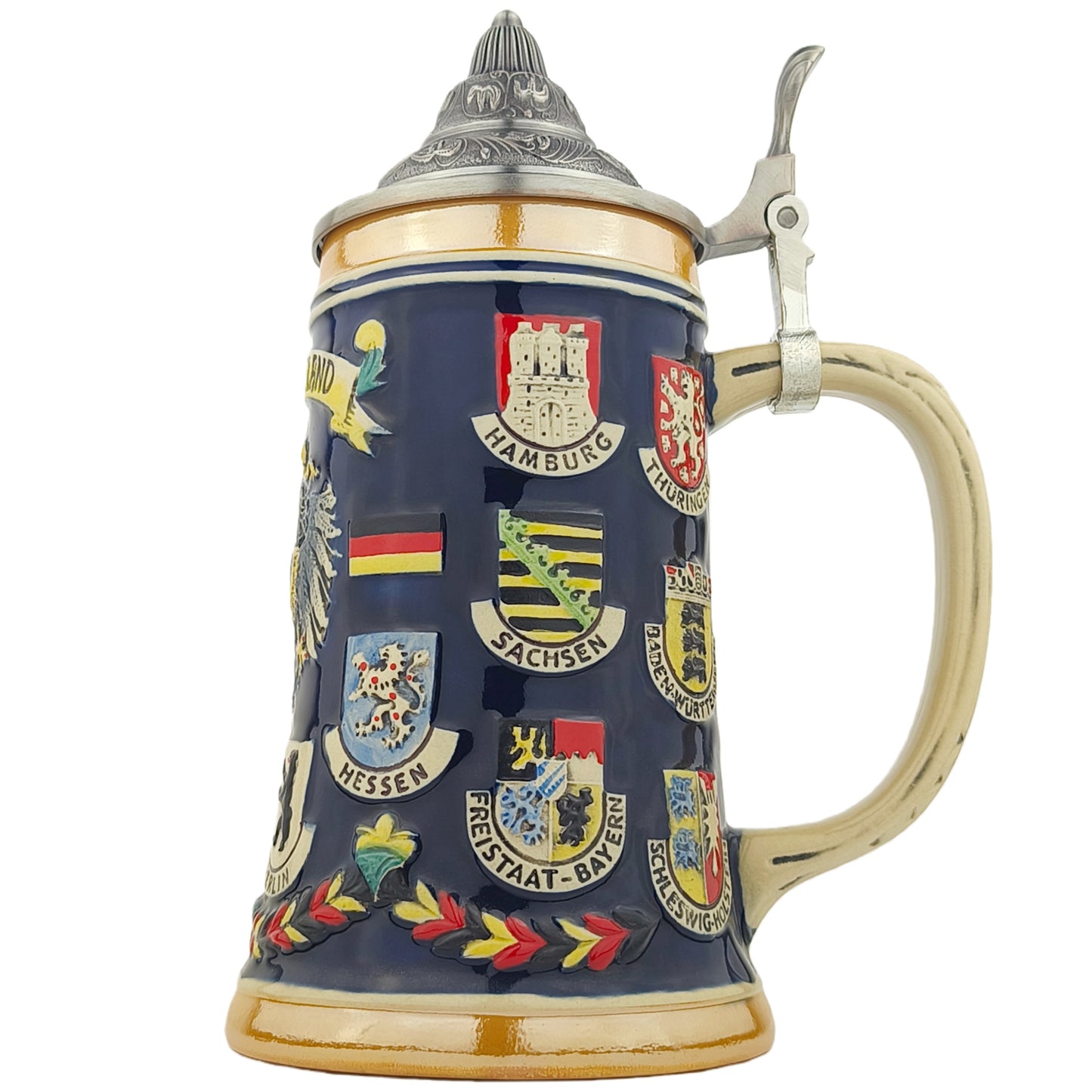 Deutscher Bierkrug mit Deckel