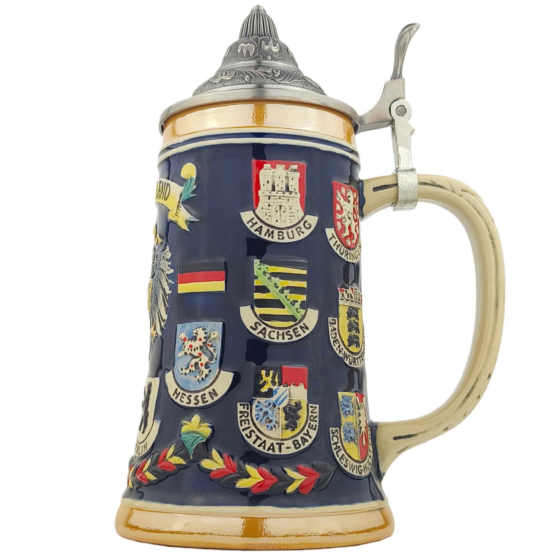 Deutscher Bierkrug mit Deckel