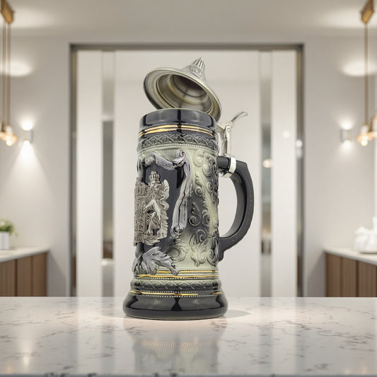 Bierkrug mit Deckel Deutschland Souvenir Geschenkidee